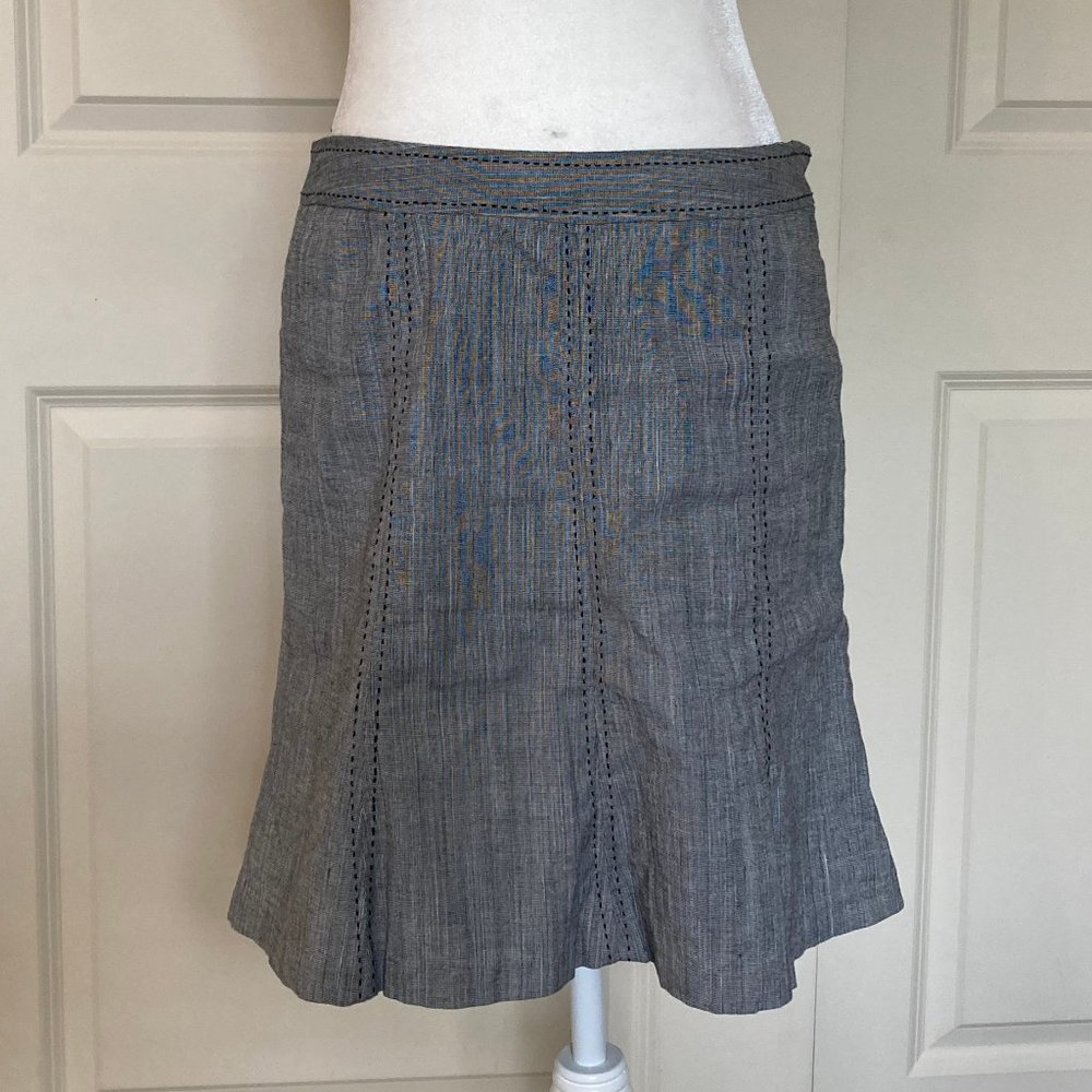 WHMB Gray Flounce Mini Skirt w/ side zip